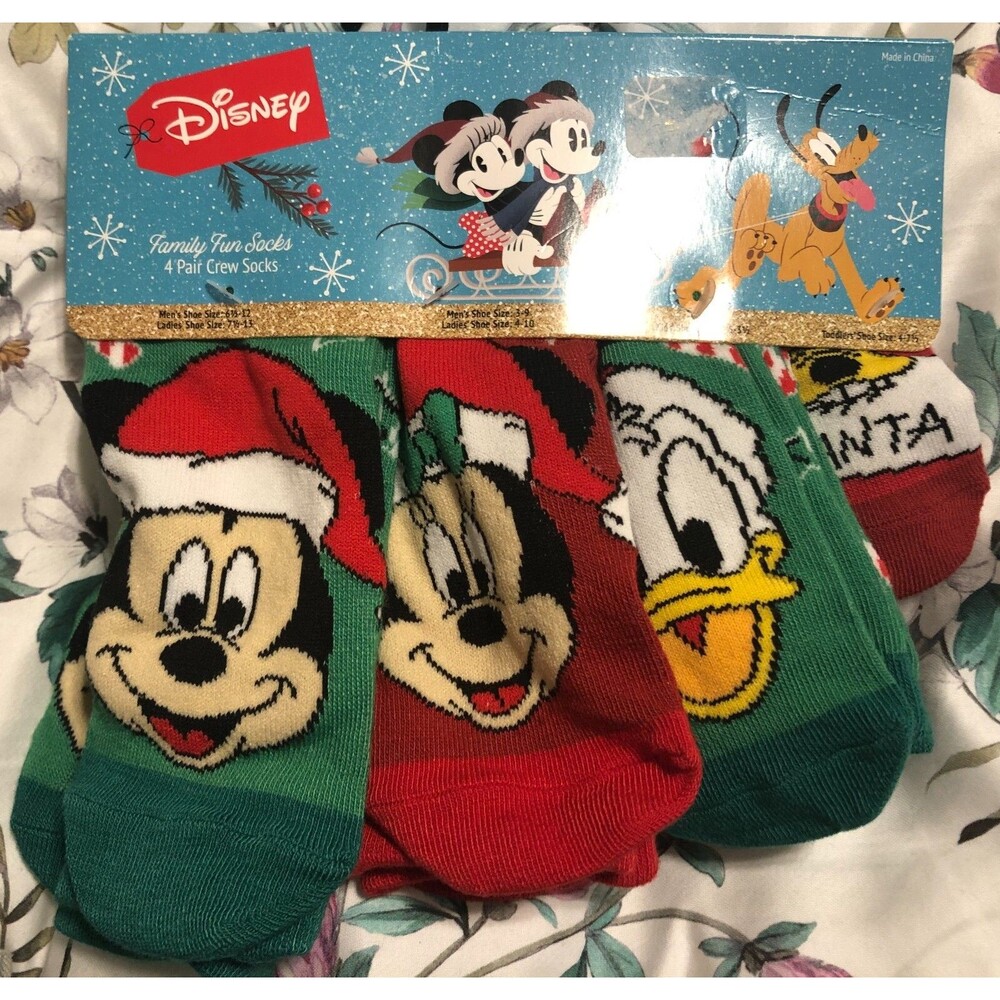 Mickey Christmas Family Sock Set New B3